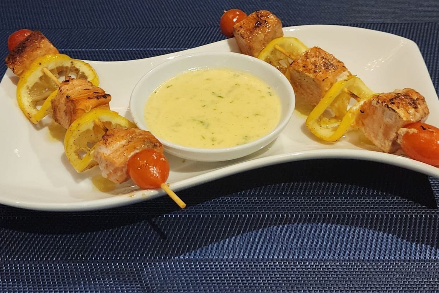 Lemon Salmon Skewers